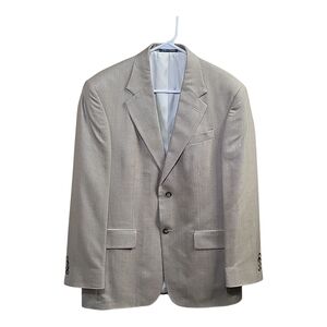 Oscar De La Renta Wool & Silk Blend Sports Coat Blazer Size 40R – Beige